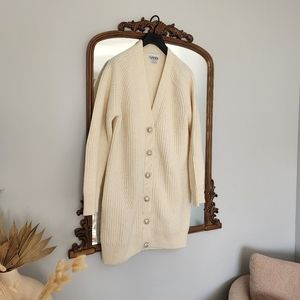 Ganni Rib Knit Long Line Cardigan